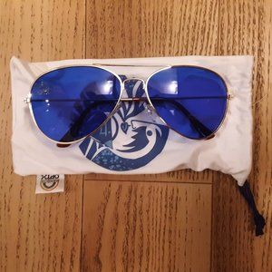 New Dark Blue Indigo Rainbow OPTX Aviator Sunglasses